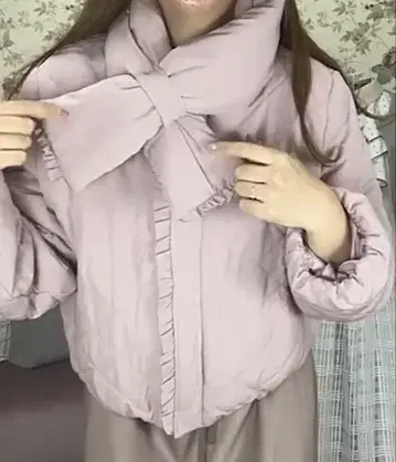 시마무라 maki 리본 포함 퀼팅 자켓 핑크 M