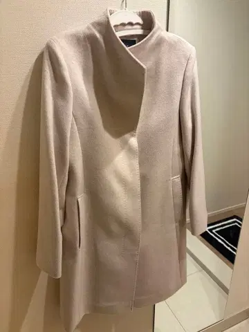 노카라 베이지 롱 코트