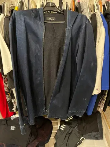 A.P.C. 후드 부착 네이비 자켓 사이즈 1