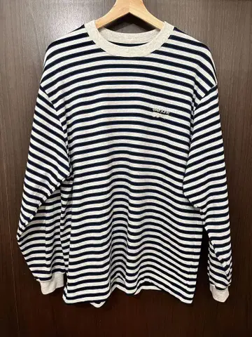 새상품급 everyone reebok 롱T 티셔츠 보더 L