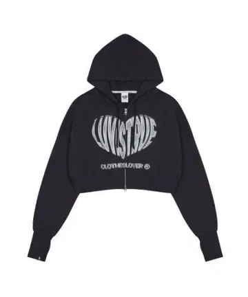 LUV IS TRUE 후드티 블랙