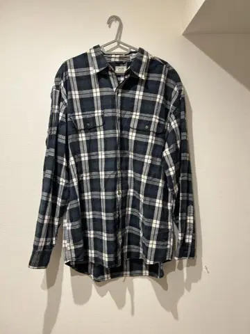 GAP 체크 셔츠 그린