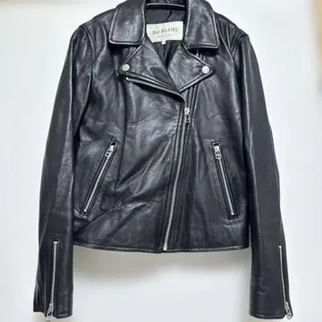 Ray BEAMS 블랙 양가죽 라이더 자켓