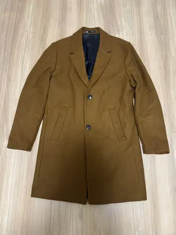 ZARA 브라운 체스터 코트 2 포켓