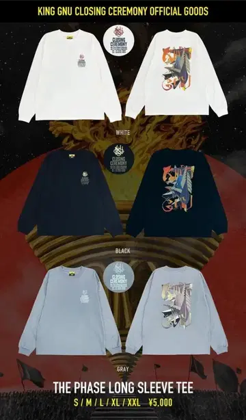 King Gnu CLOSING CEREMONY 긴팔 T셔츠 L