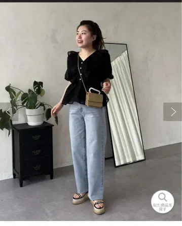 라이트 블루 스트레이트 데님 팬츠 PM