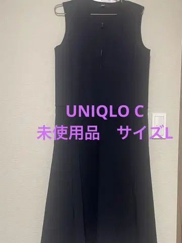 UNIQLO C 네이비 슬리브리스 하프 지퍼 원피스 사이즈 L