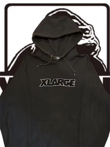 XLARGE 블랙 후드티 L 사이즈