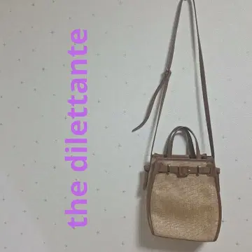 베이지와 브라운의 숄더백