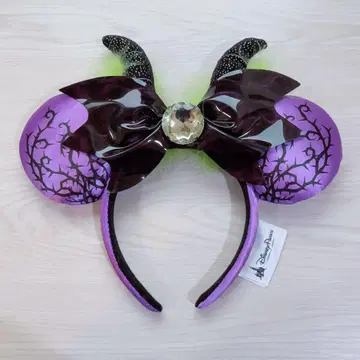 해외 디즈니 한정 말레피센트 머리띠 할로윈 보라색
