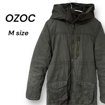 [ 새상품급 ] OZOC 후드 부착 모즈 코트 M 사이즈 카키