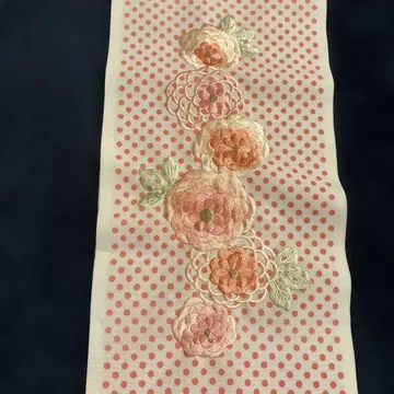 마메치요 모던 자수 장식용 깃 반 도트 핑크