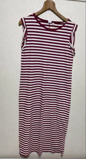 GAP 스트라이프 슬리브리스 롱 원피스 XS