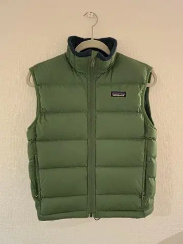 patagonia 키즈 다운 베스트 M 그린