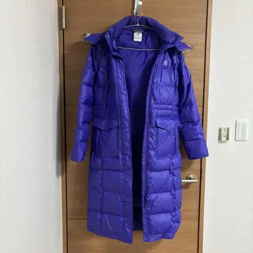 adidas 보라색 롱 다운 자켓