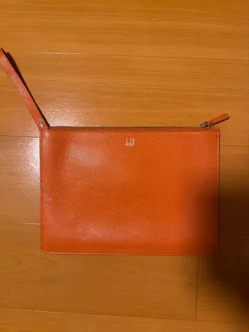 던힐 dunhill 오렌지 클러치백 지퍼 포함
