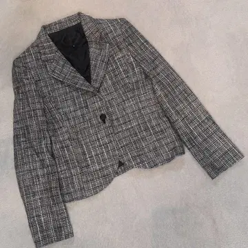 UNTITLED 체크 무늬 테일러드 자켓 사이즈 3