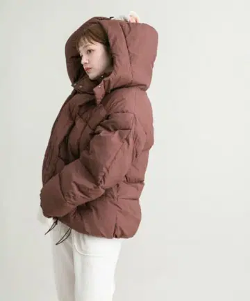 커브 슬리브 볼륨 패딩 자켓