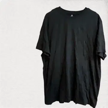 H&M COOLMAX 레귤러 핏 T셔츠 블랙 US XL