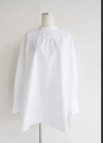 스탠드 칼라 튜닉 셔츠