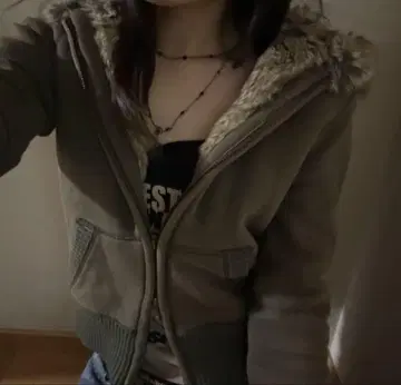 헤이세이 갸루 y2k 그런지 퍼 후드티