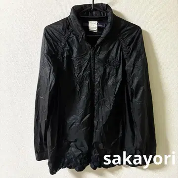 sakayori 리버서블 점퍼 도트 무늬 블루종 블랙