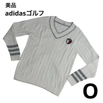 [ 새상품급 ] adidas 골프웨어 긴팔 니트 스웨터 V넥 스웨터 O