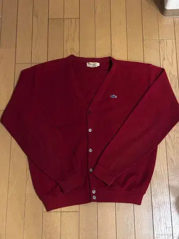 70s IZOD 라코스테 가디건 실 감는 택