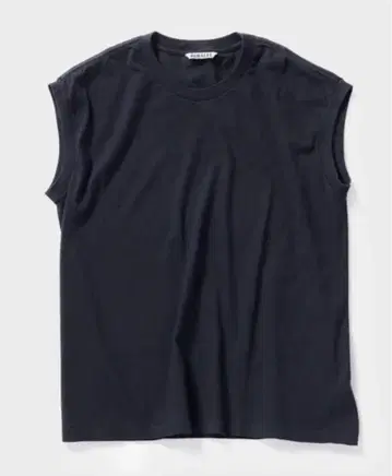 오라리 네이비 슬리브리스 T셔츠 프렌치 슬리브