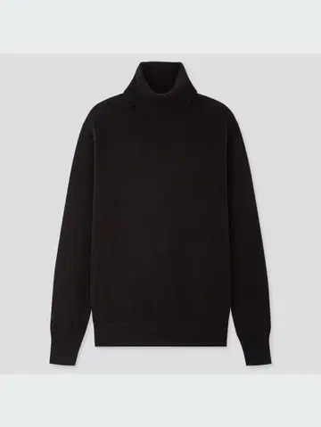UNIQLO 캐시미어 터틀넥 스웨터 긴팔 니트 블랙 M