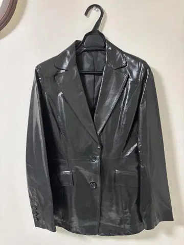 블랙 가죽 자켓 여성용