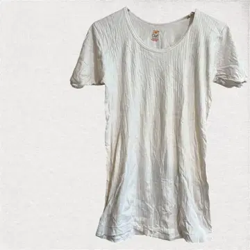 화이트 코튼 T셔츠 38/96cm