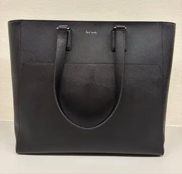 Paul Smith 시그니처 스트라이프 플랫 토트백 블랙