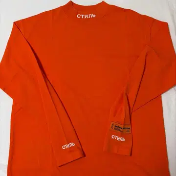 HERON PRESTON 오렌지 롱 슬리브 티셔츠