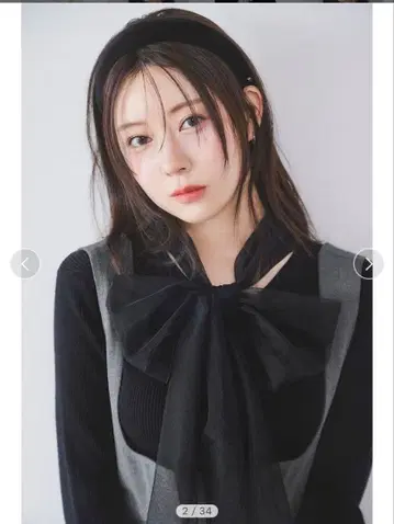 snidel 뉴앙스 리본 니트 풀오버
