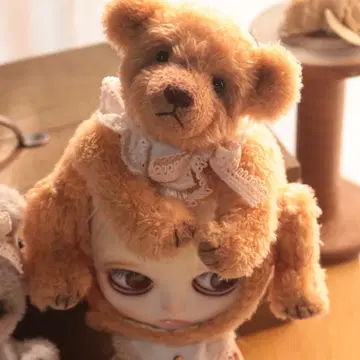 쓰는 테디베어 곰돌이 귀 모자 곰 모자 브라이스 캐러멜 브라운