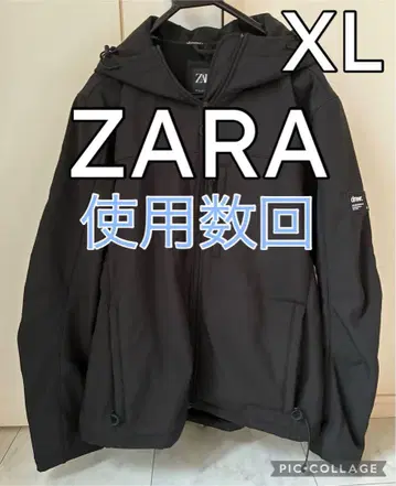 사용 횟수 적음 ZARA 후드 부착 집업 아우터 안감 플리스 XL 블랙