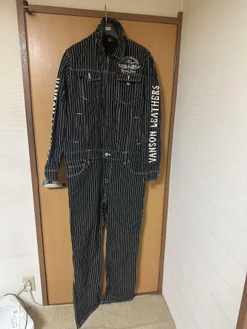 새상품급! 반손 VANSON 츠나기 데님 자수 스트라이프 XL