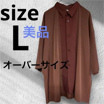 새상품급 다케오 키쿠치 tk 브라운 오버 사이즈 셔츠 L