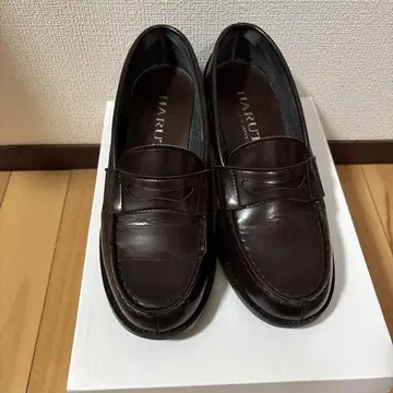 새상품급 HARUTA 로퍼 24.5cm 다크 브라운