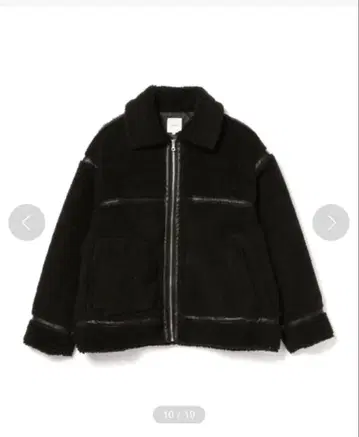 BEAMS DOT 블랙 보아 블루종 자켓 B3 새상품