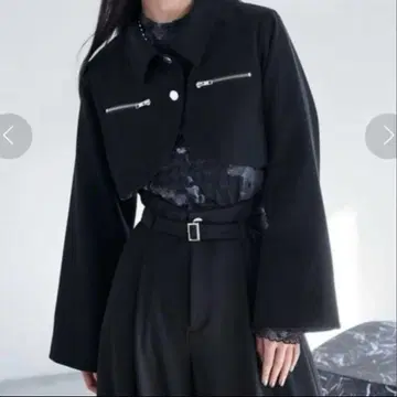 HARE 메탈 지퍼 숏 블루종