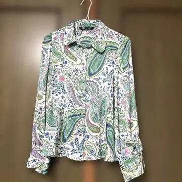ZARA 셔츠 스카프 패턴 긴팔 M