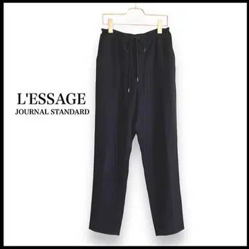 [ 2023AW ] L'ESSAGE 더블 크로스 조거 팬츠 블랙
