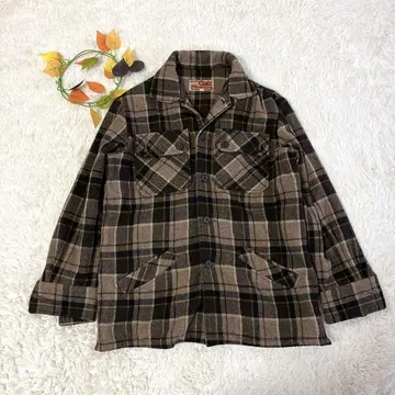 빈티지 빅존 갸루즈 바디 스미스 체크 무늬 셔츠 자켓