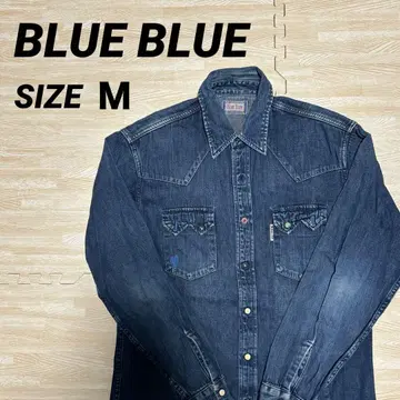 BLUE BLUE 웨스턴 데님 셔츠 M 자수 하리란 HRM