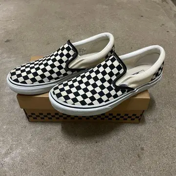 [ 박스 포함 ] VANS 체크 무늬 슬립온 26.0cm