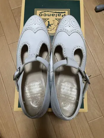 Palanco 화이트 가죽 메리 제인 38 (24.0cm)