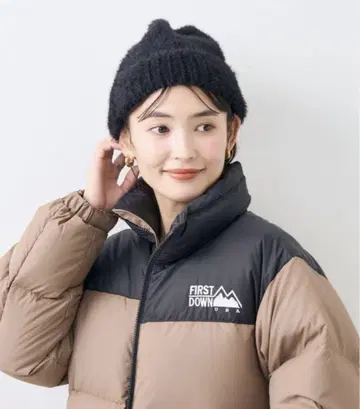 퍼스트 다운 하이넥 숏 다운 자켓