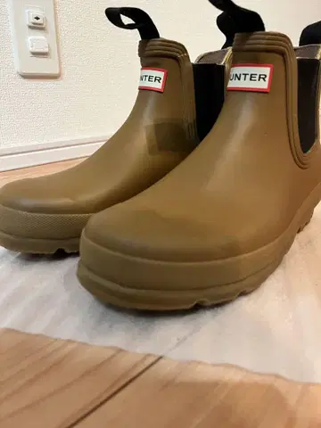 HUNTER 브라운 레인 신발